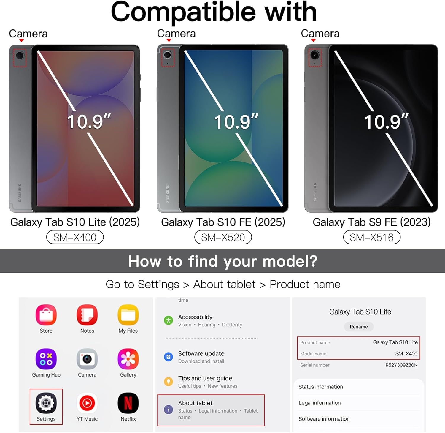 Jetech Case for Samsung Galaxy Tab S10 Lite / S10 FE / S9 FE 10.9-Inch with S Pen Holder, Soft TPU Tri-Fold Stand Protective Tablet Cover, Support S Pen Charging, Auto Wake/Sleep (Rose Gold) - Light Purple image number 5
