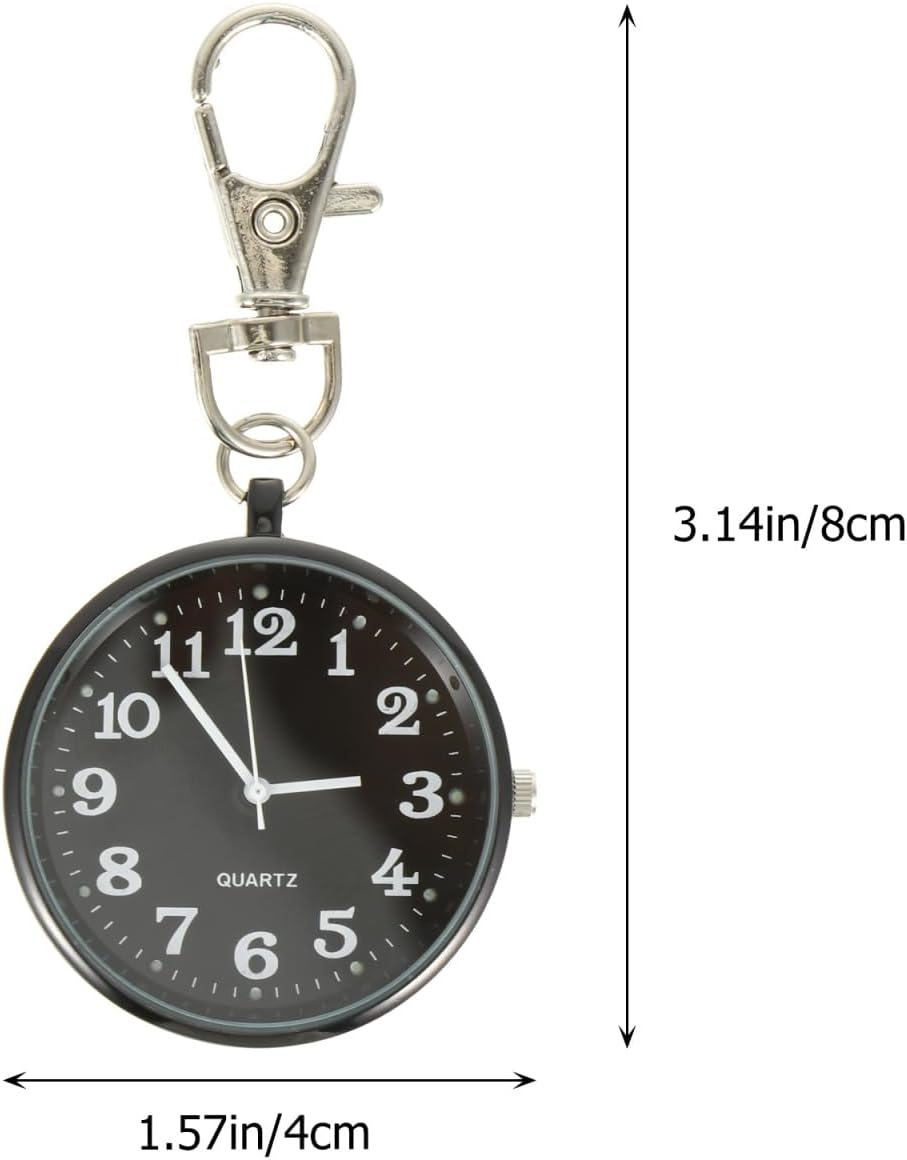 Sosoport 2 Pcs Pocket Watch Wrist Alloy Miss Quartz Watches Numerals Dial Pocket Watches image number 2
