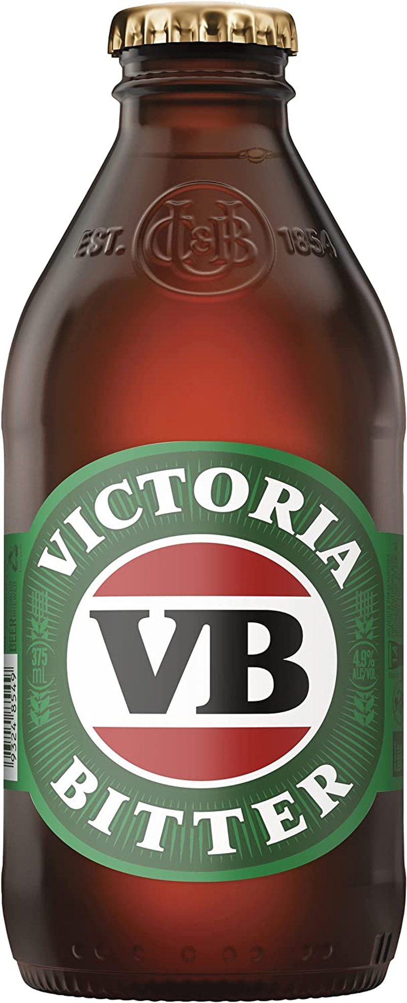Victoria Bitter, VB Beer, Full Flavoured & Full Strength Lager, 4.9% ABV, 375Ml (Case of 24 Bottles) image number 3