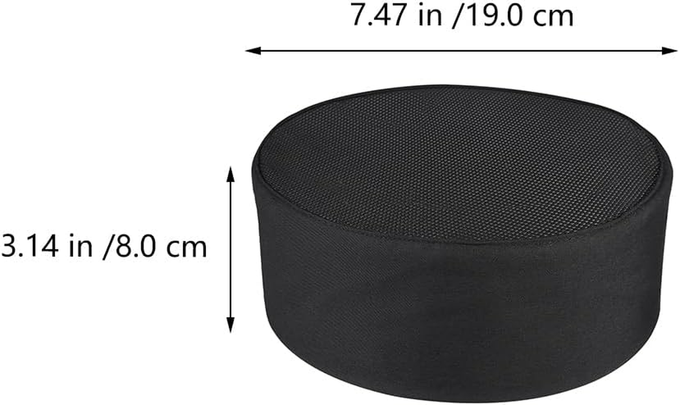 Cabilock 2Pcs Chef Hat Mens Work Hat Work Tie Breathable Chef Mens Hats Chefs Hat Hair Net for Men Hat for Women Headwear for Women Mesh Cotton Cloth Men and Women Flat Cap Aldult Black image number 3