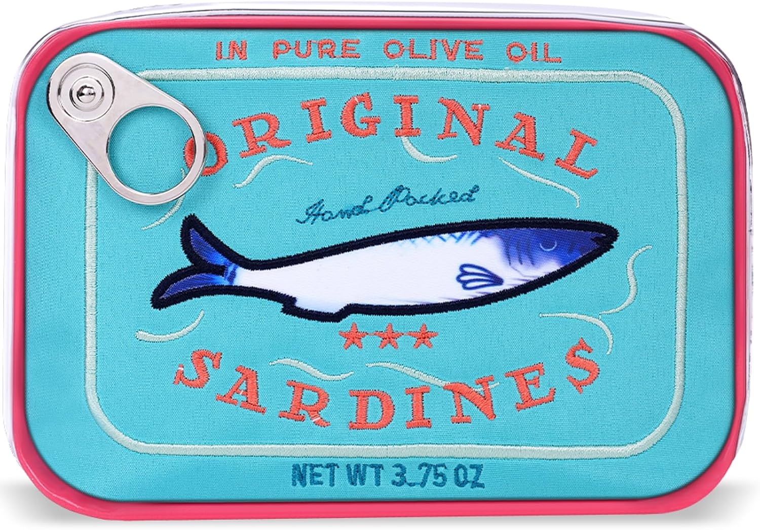 Cessfle Canned Sardines Makeup Bag, Creative Cute Makeup Bag Canned Fish Cosmetic Bag Coquette Cosmetic Pouch Aesthetic Toiletry Bag for Women Girls, Yellow