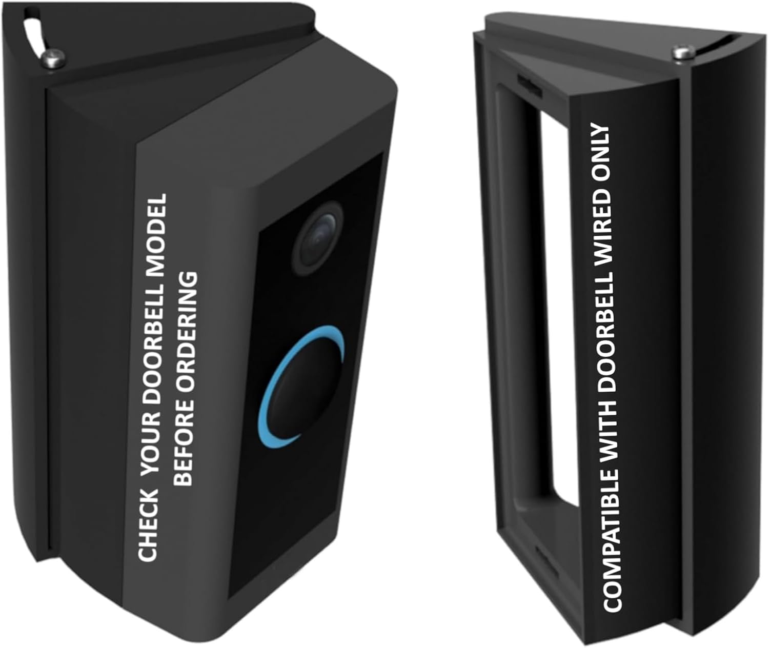 Mars Outpost Corner Kit Compatible with Ringwiredvideo Doorbell, Mounting Bracket, 45&deg; Angle, Slim Fit, Strong