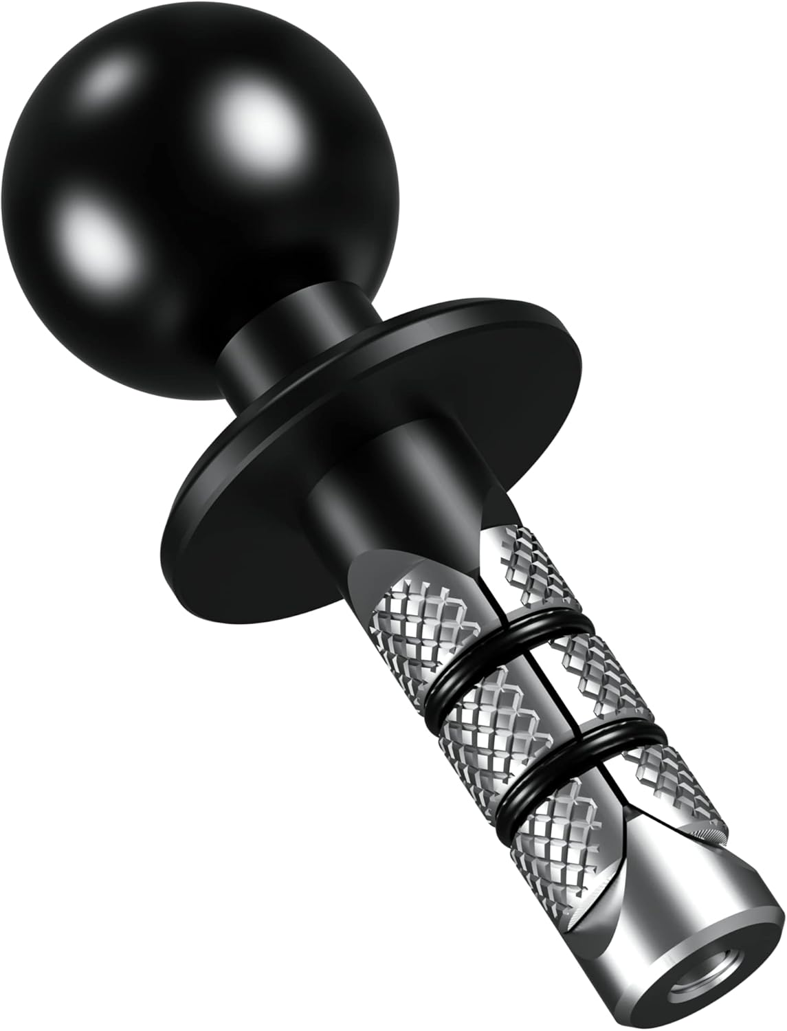 BRCOVAN Metal Motorcycle Fork Stem Mount Base with 1'' TPU Ball for Stem Holes 12Mm to 25.4Mm in Diameter, Compatible with RAM Mounts B Size 1 Inch Ball Double Socket Arm image number 1