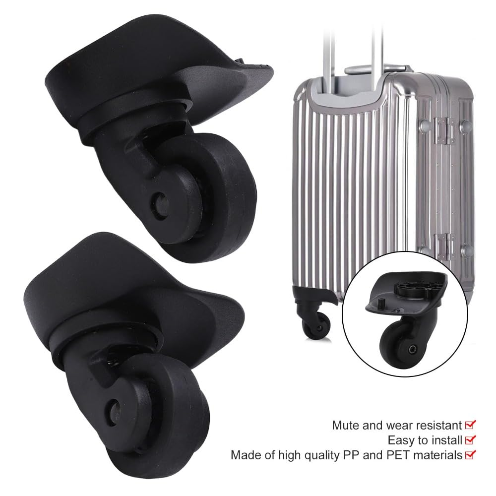 &zwnj;2-Pack A23 Luggage Replacement Wheels 360&deg; Swivel Silent Casters for Suitcases & Trolleys, with 8 Screws Durable PP+PET Travel Spare Parts&zwnj; image number 6