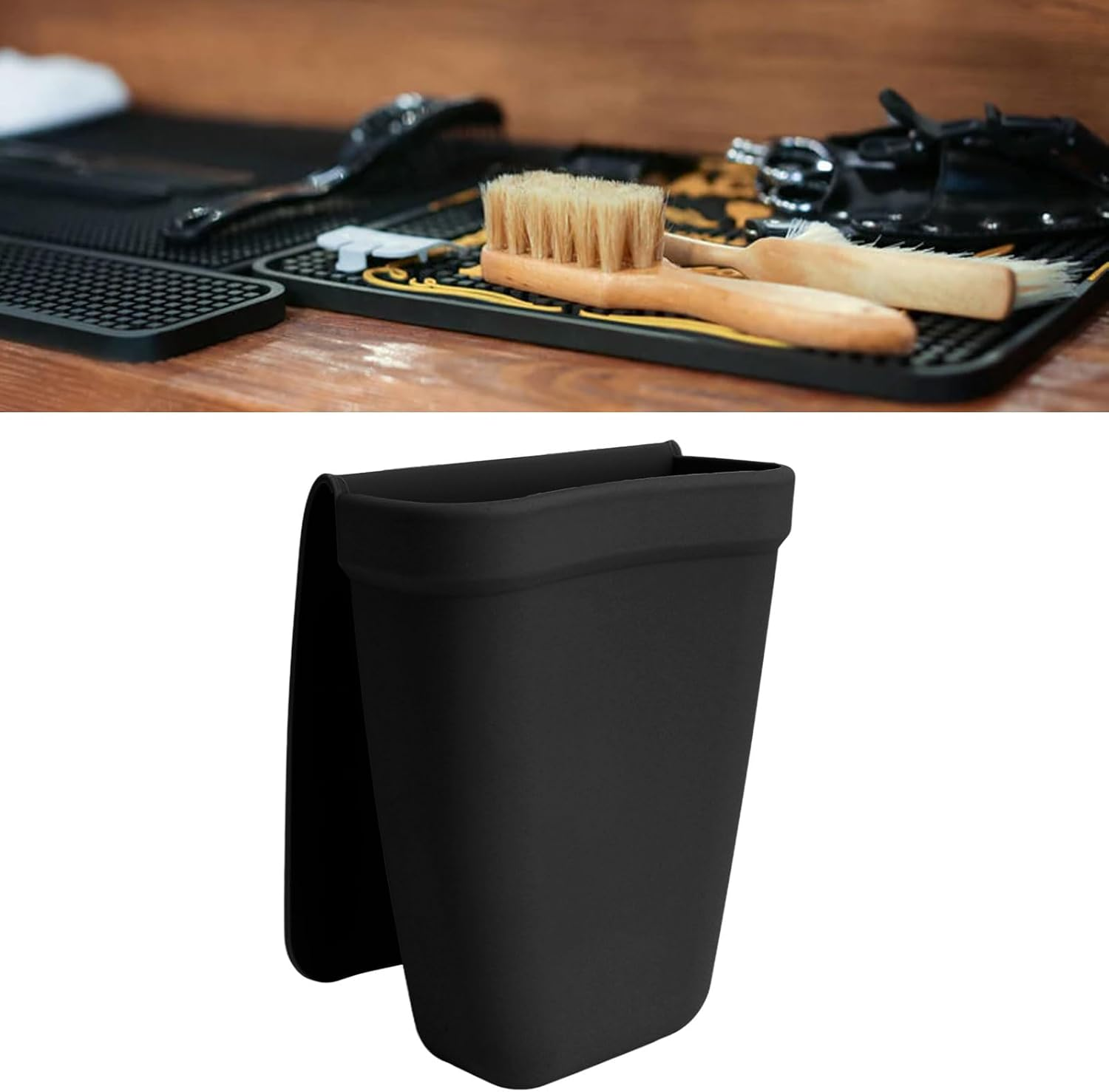 Heat Resistant Silicone Mat Pouch, Soft Washable Silicone Heat Resistant Holder Mat Pouch for Flat Iron,Curling Iron, Hot Hair Tools, Silicone Heat Resistant Travel Mat Pouch image number 2