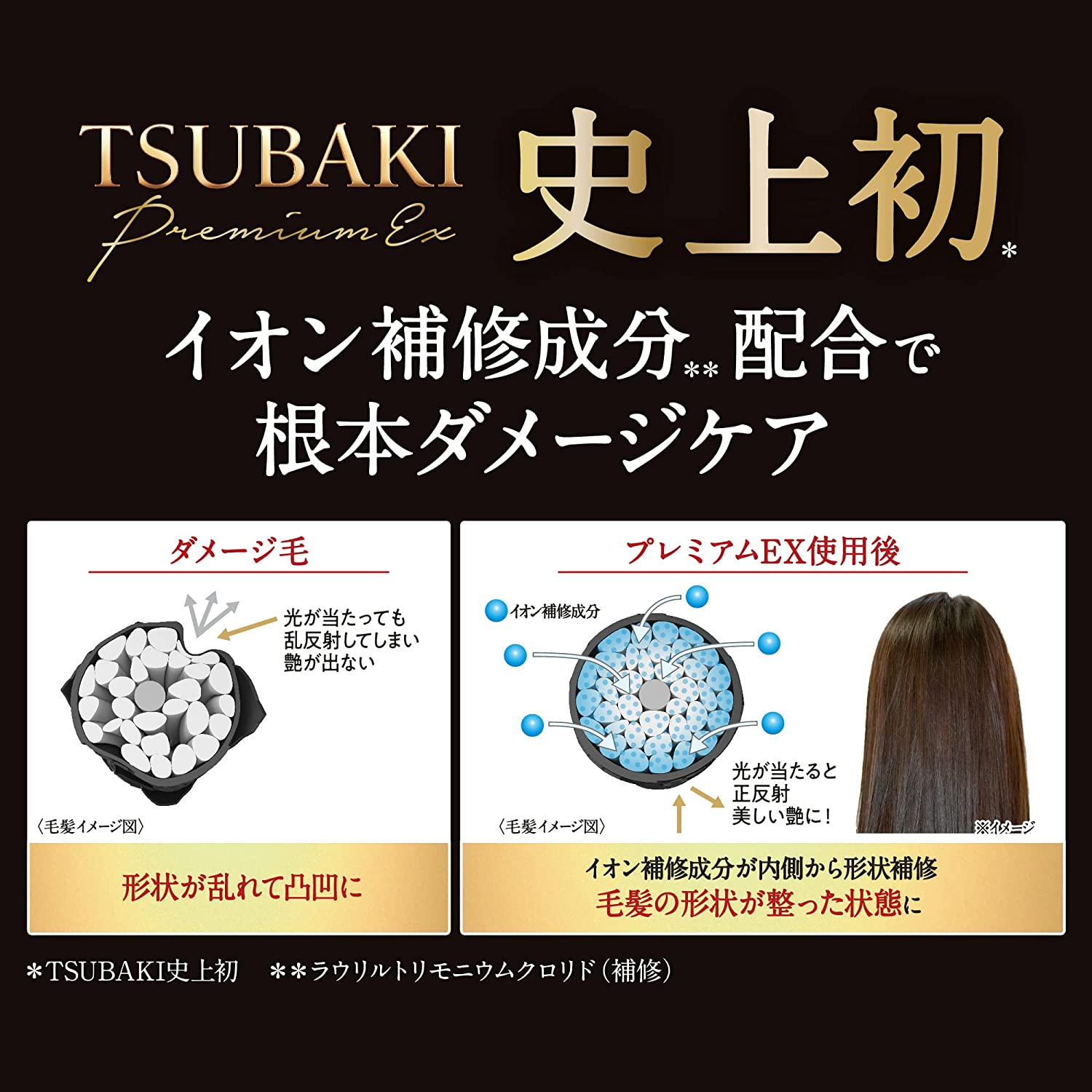 TSUBAKI Premium EX Intensive Repair Shampoo, Refill, 33.8 Fl Oz (1000 Ml), Damage, Hair Care, Repair, Ion, Gloss, Smooth, Moisturizing, Large Capacity image number 2