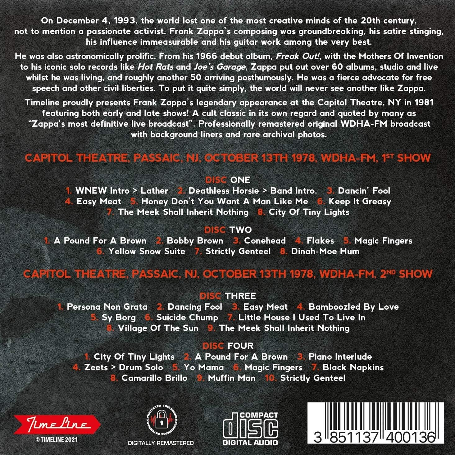 Capitol Theatre 1978 (4CD BOX)