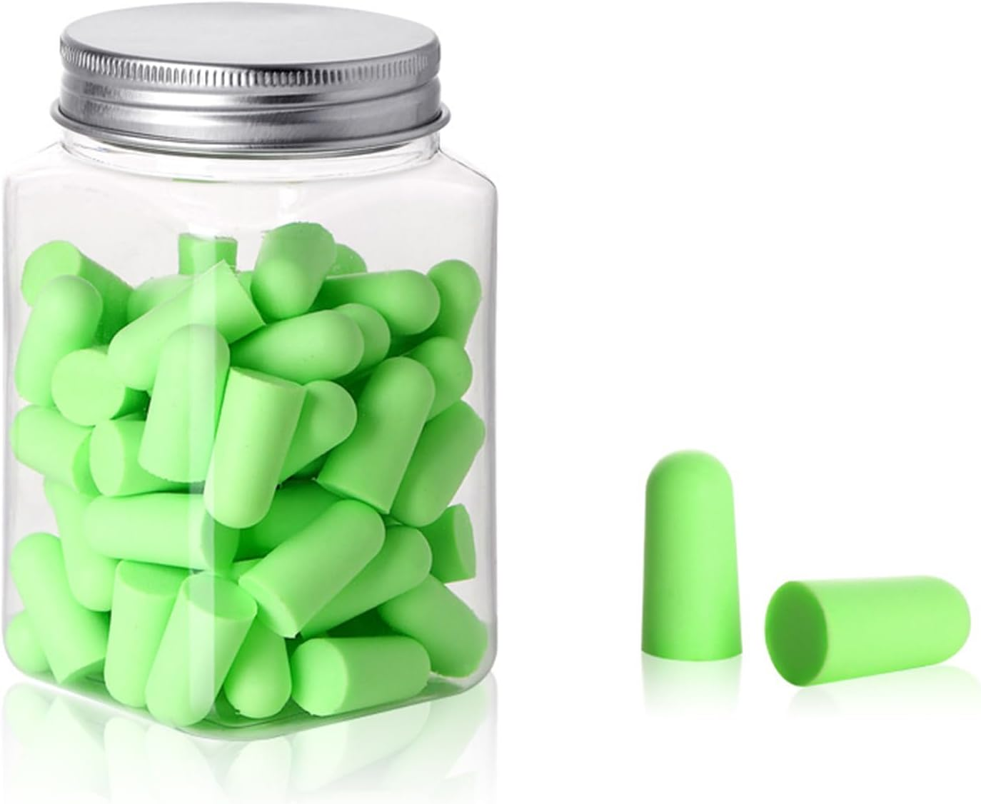 JZS Ultra Soft Foam Earplugs, 60PCS, 33Db NRR, Comfortable Ear Plugs for Sleeping, Snoring, Travel, Concerts, Work, Green