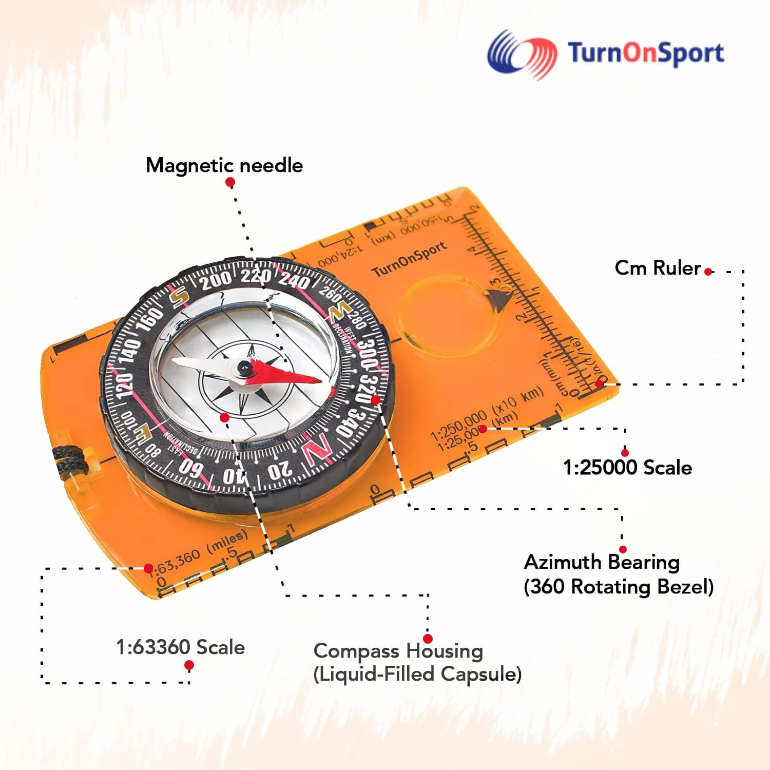 Orienteering Compass - Hiking Backpacking Compass - Advanced Scout Compass for Camping and Navigation - Boy Scout Compass Kids - Professional Field Compass Map Reading - Best Survival Gifts