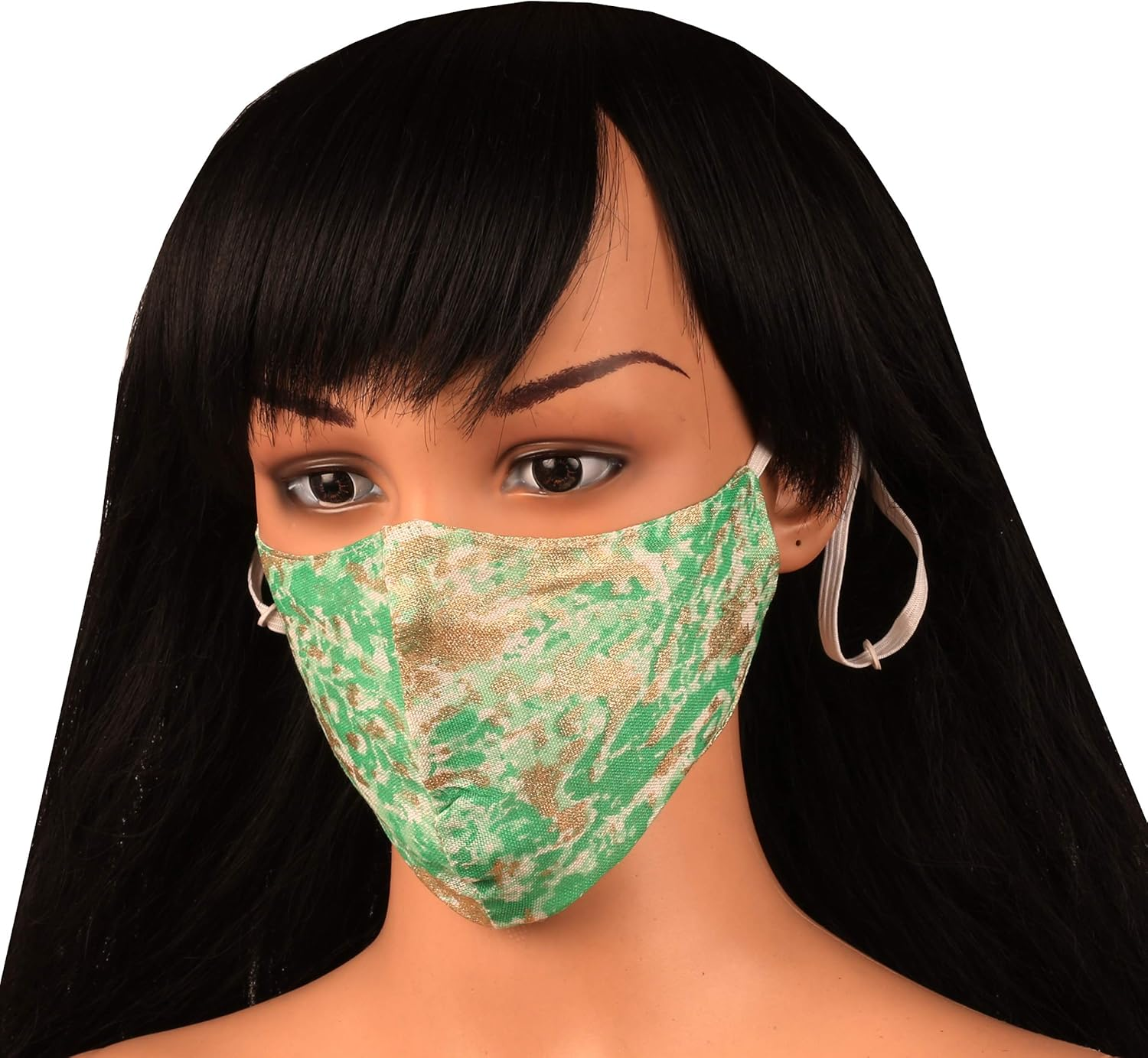 Touchstone Cotton Adjustable Filter Pocket 3 Layer Face Mask Reusable Washable for Men, Women image number 2