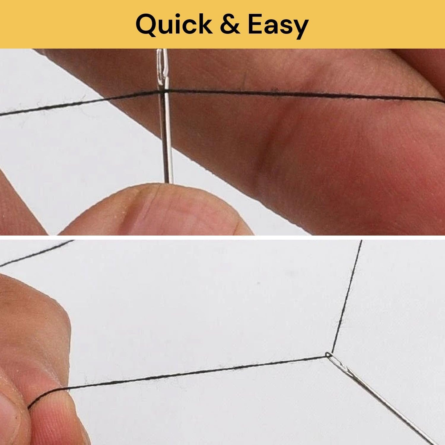 EZONEDEAL 12Pcs Self-Threading Needles, Blind Needles,Needle Threader, Eye Needles for Hand Sewing Needles for Embroidery, Sewing, Quilting, Darning, image number 6