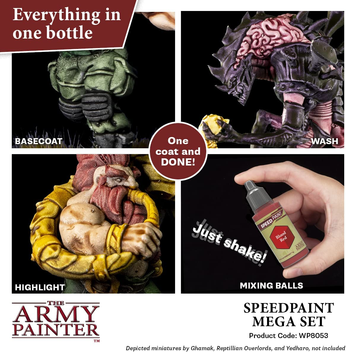 The Army Painter Speedpaint Mega Set - 24 X 18Ml Speed Model Paint Kit Pre Loaded with Mixing Balls and 1 Brush- Base, Shadow and Highlight in One Miniature and Model Paint Set for Plastic Models image number 6