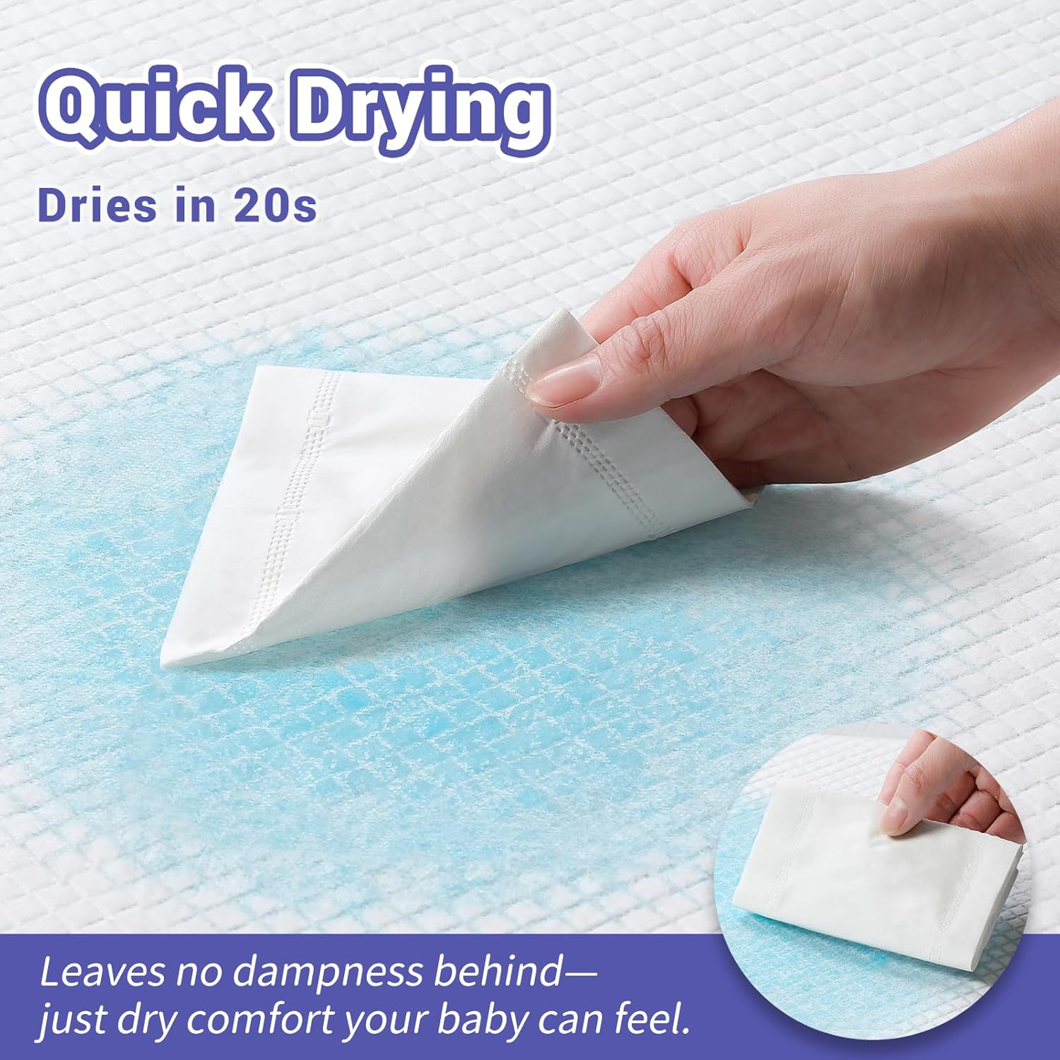 100 Pack Disposable Changing Pads for Baby [24" X 18"] Super Absorbency Disposable Underpads Large Toddler Pads Absorbent Fluff Protective Bed Pads Disposable Diaper Changing Pads, Leakproof image number 2