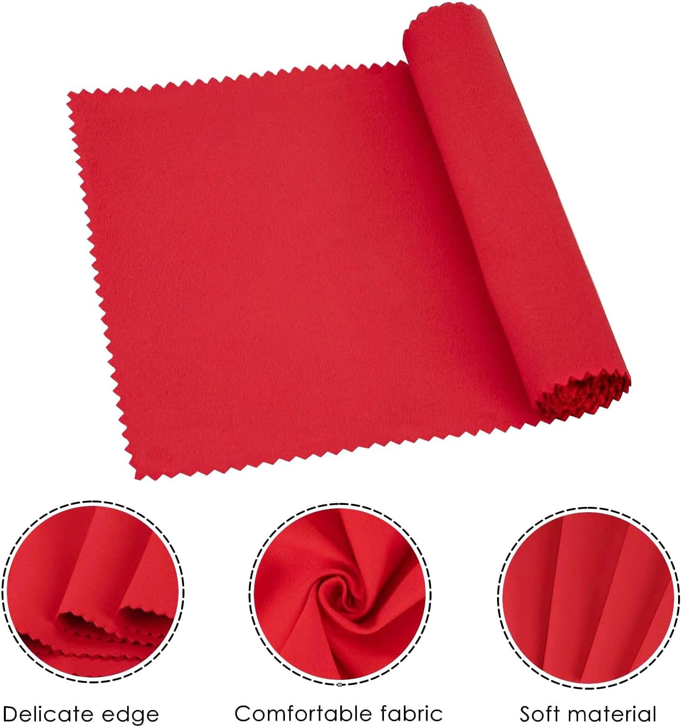【The Best Deal】Soft Red Piano Keyboard Dust Cover, 88 Keys Protective Cover Cloth 50 * 6 Inch Washable Dust Dirt Scratch Wear Proof Key Cover for Electronic Keyboard, Digital Piano Cleaning Care image number 3