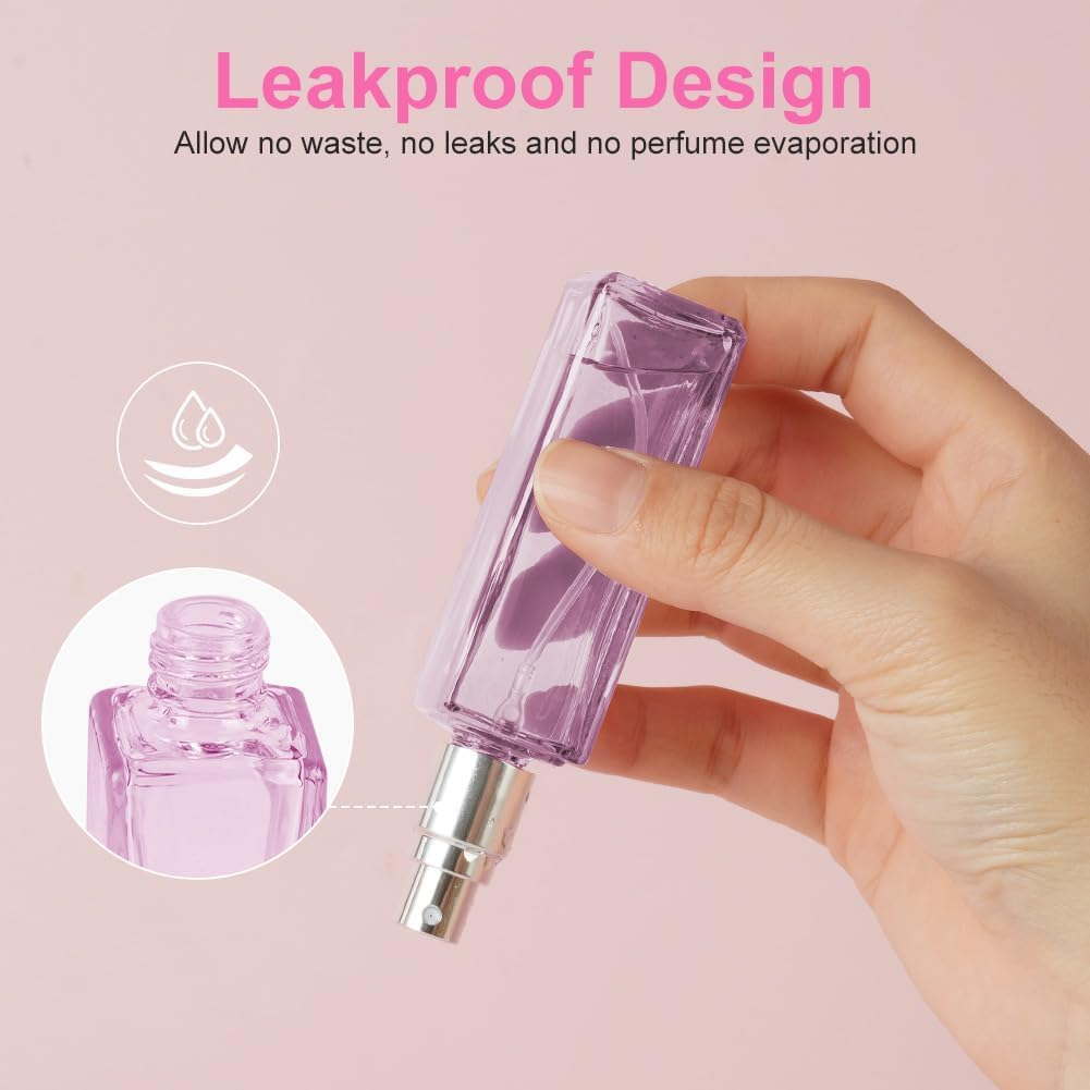 LOPHE Perfume Atomiser, 6 X 10 Ml Perfume Atomiser Refillable Mini Perfume Atomiser with Dispenser, Atomiser Perfume Spray Bottle for Travel Men and Women, Holidays, Air Travel, Orange