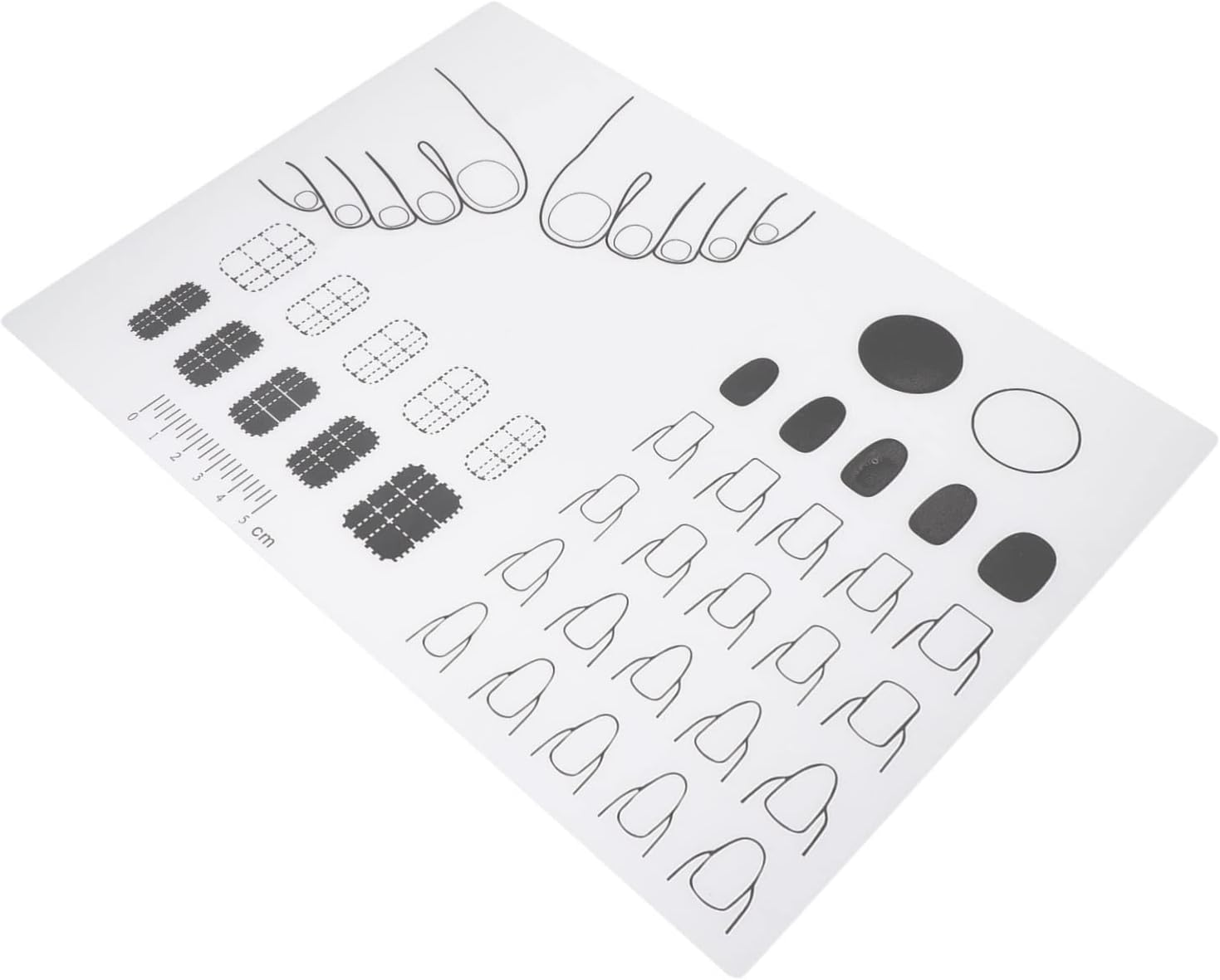 FRCOLOR Acrylic Manicure Mat Nail Table Pads Silicone for Techs Training Art Practice