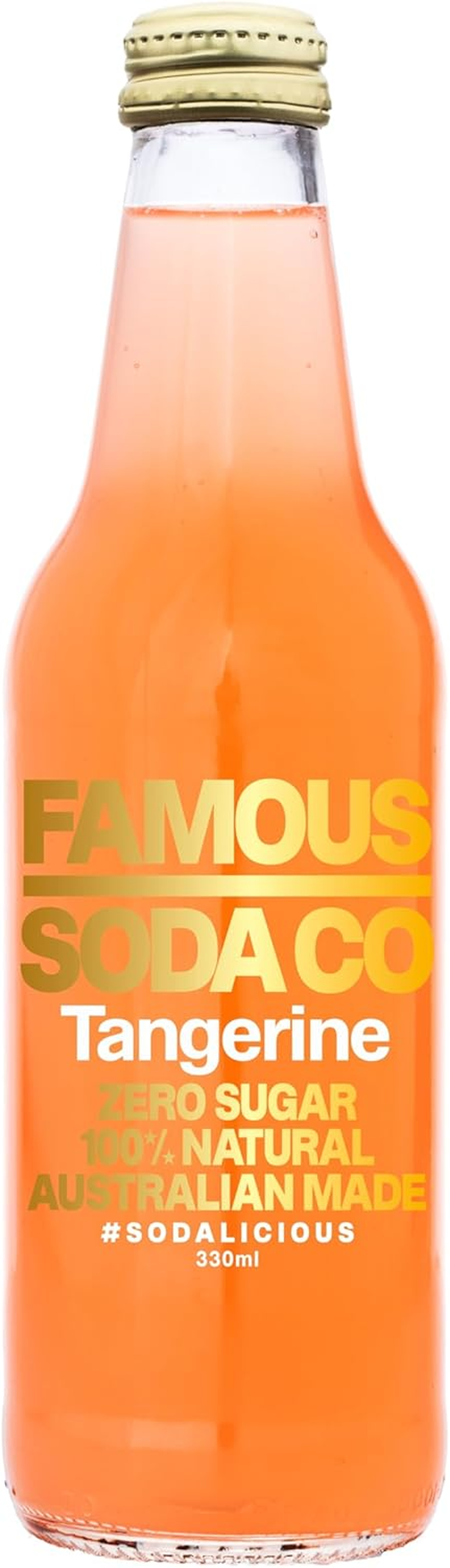 Famous Soda Co Tangerine Soda 330 Ml (Pack of 6)