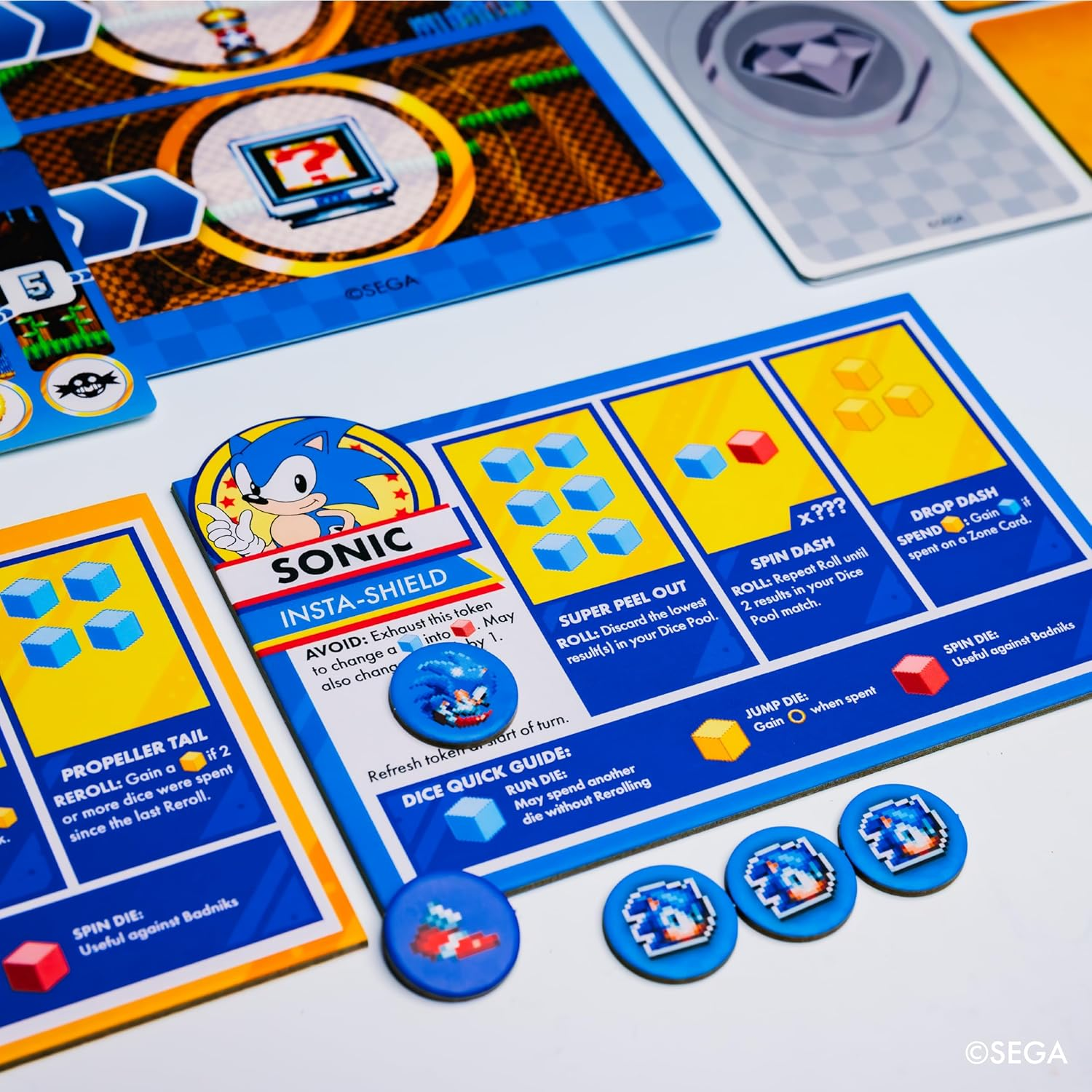 KESS - Sonic Roll Board Game: Roll through 4 Classic Zones, 1-4 Players Thrilling Tabletop Adventure Game for Ages 14+ image number 3