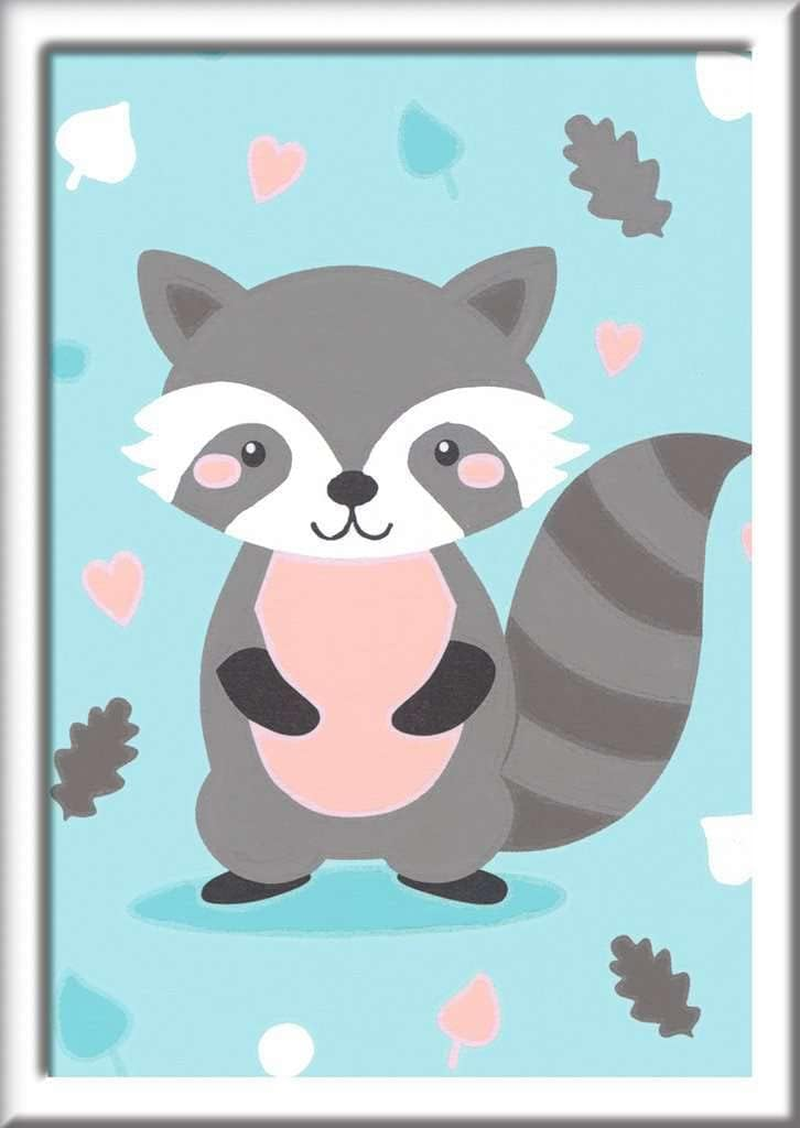 Ravensburger Malen Nach Zahlen 28695- S&uuml;&szlig;er Waschb&auml;r - Kinder Ab 7 Jahren image number 1