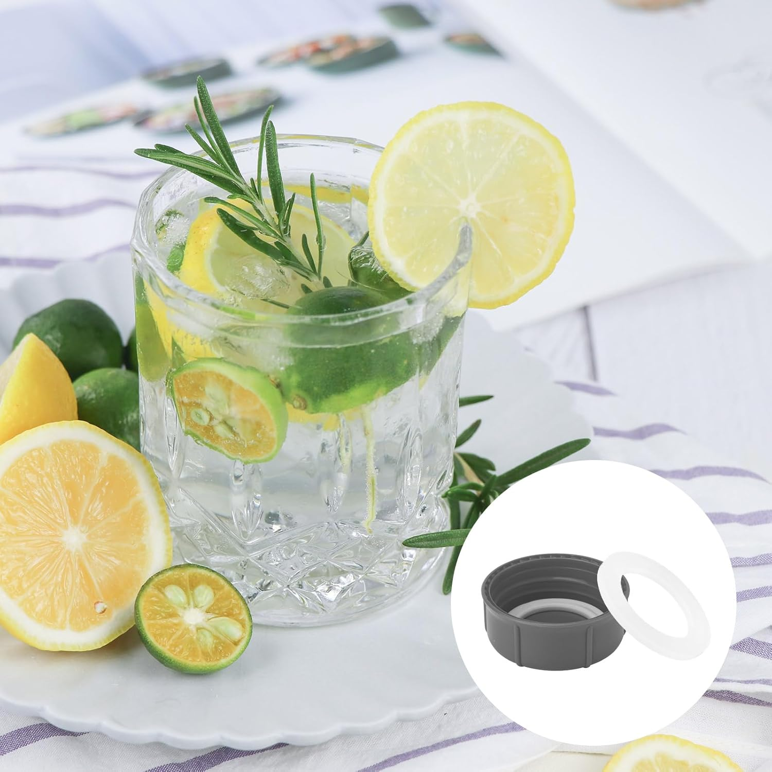 24Pcs Gasket Replacements for Sodastream Bottle, Silicone O-Ring Plastic & PET Bottle Replacement Parts Sealing Gasket Compatible with Sodastream Bottles image number 2