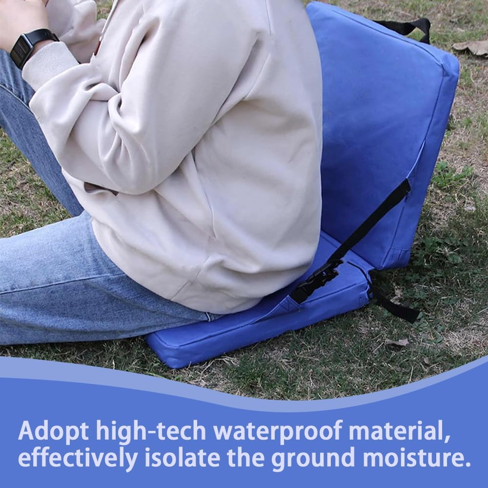 Folding Stadium Cushion,Outdoor Padded Floor Chair,Comfortable Outdoor Padding,Thickened Cushion,Mat with Backrest,Portable Floor Mats,For Camping,Picnic,Stadium image number 5