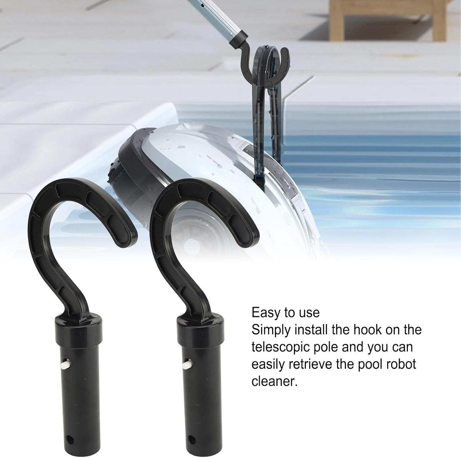 Robotic Pool Cleaner Hook, ABS, Telescopic Pole Robotic Pool Cleaner Hook for Swimming Pool Cleaners image number 6