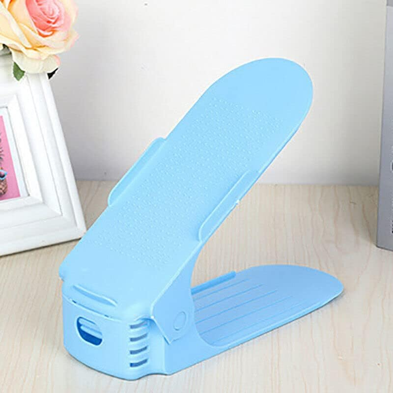 AIMALL 20X Shoe Slots Organizer, Shoe Rack Display Case Box Adjustable Slots Organizer Storage Holder,Double Deck Shoe Rack Holder for Closet Organization - Pink image number 2