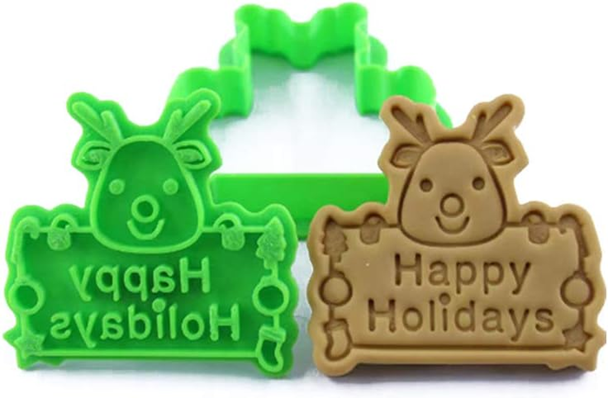 Christmas Santa Claus Shape 3D Biscuit Cookie Cutters Mold Pressable Biscuit Cookie Stamped Embossed Kitchen Baking Pastry Bakeware Tool-17 image number 4