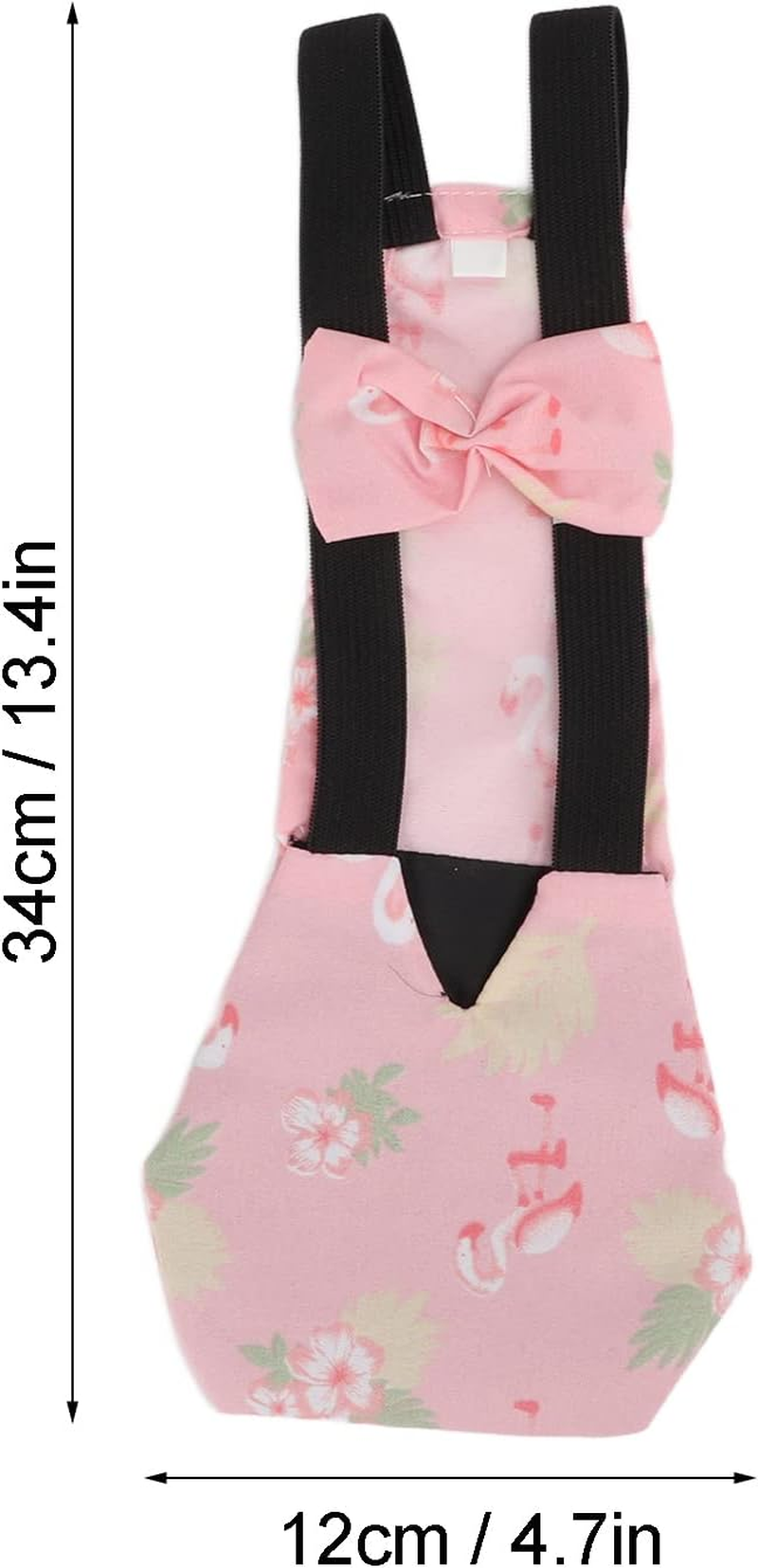 Chicken Nappy Clothes, Nylon Buckle Pet Duck Diapers Breathable Fashion Waterproof with inside Pocket for Chicken for Duck(Flamingo, M) image number 4