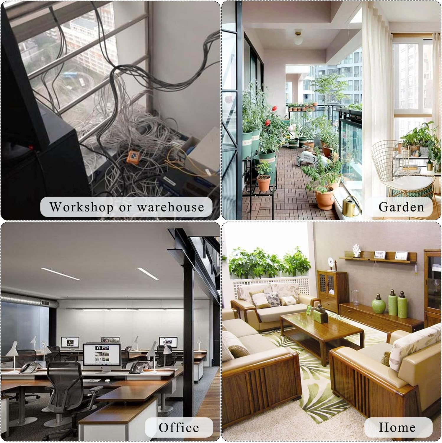 Eastrise Cable Ties,Thick Heavy Duty Large Strong Nylon Plastic Self Locking,450Mm&times;4.8Mm,(18 Inch/45 Cm) Extra Long Zip Tie Wraps(50 Pack/White) image number 2