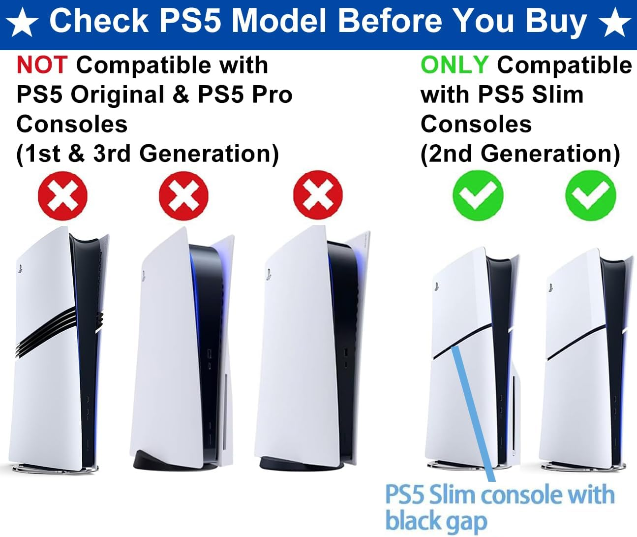 ALIENERGY PS5 Wall Mount for Playstation 5 Console - Sleek Hidden Design for Mounting near or behind TV, 2 Controller & Headset Holders Included (PS5 Slim) image number 4