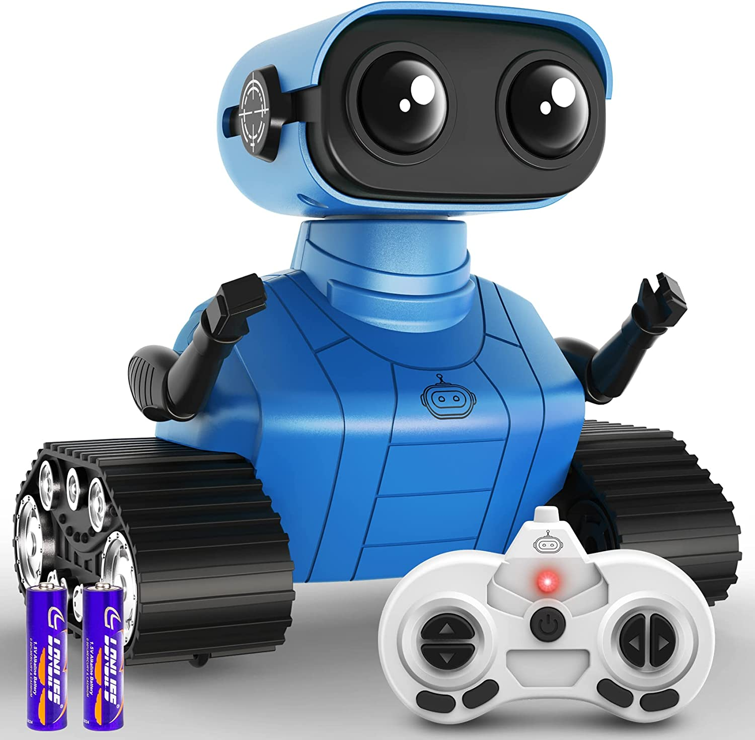 Robot Toys for Boys Girls, Rechargeable Remote Control Emo Robots with Auto-Demonstration, Flexible Head & Arms, Dance Moves, Music, Shining LED Eyes for 3+ Years Old Kids image number 6