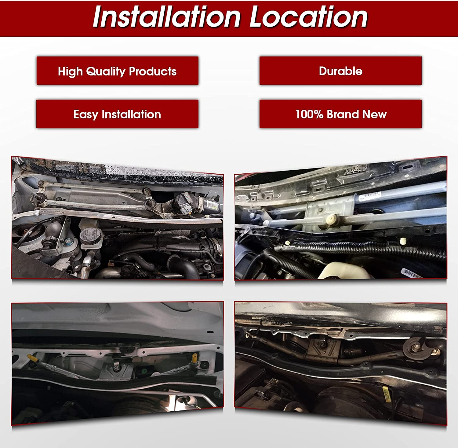 YHTAUTO Front Windshield Wiper Motor Replacement for Jeep Wrangler 2007-2017, Wrangler JK 2018, Wiper Motor 55077859AC image number 3