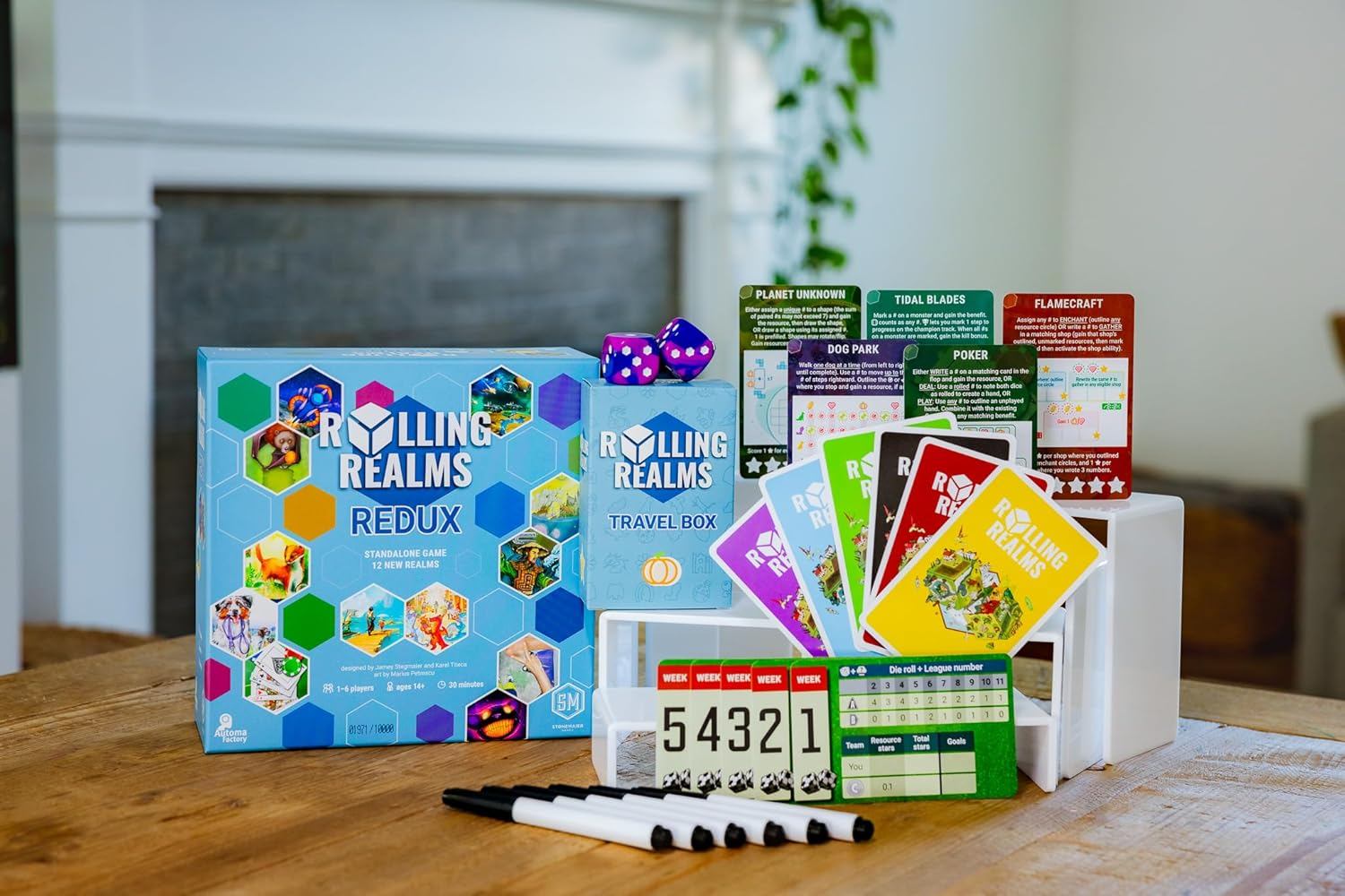 Stonemaier Games Rolling Realms Redux Board Game image number 4