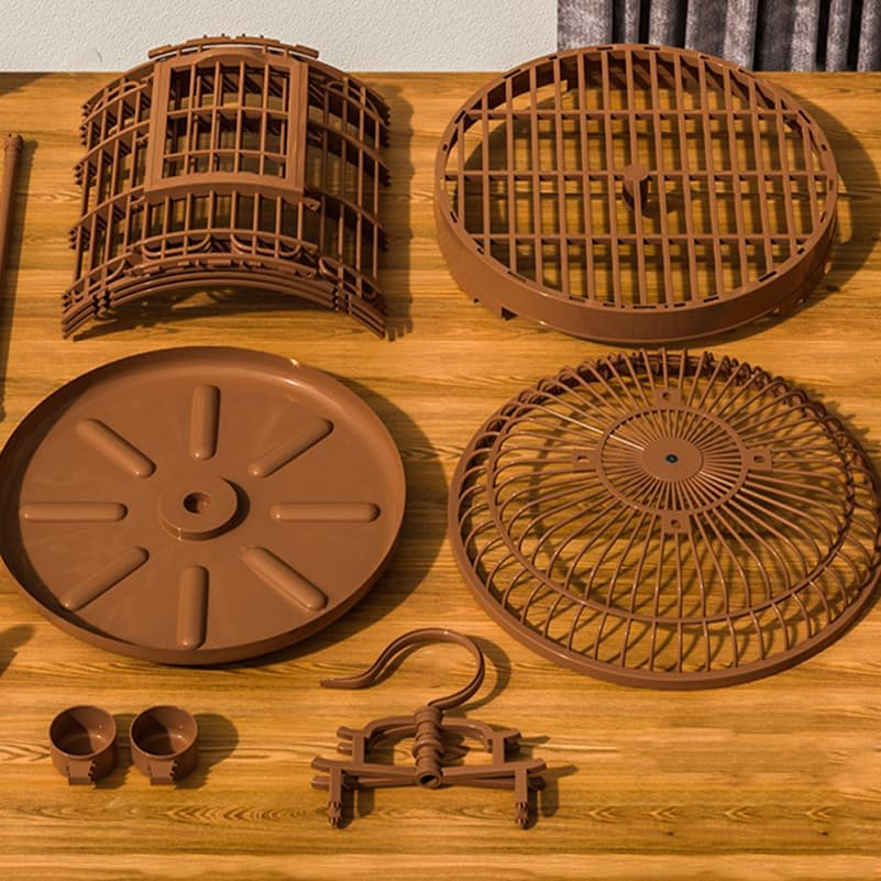 Ibasenice Large Portable Bird Cage Vintage Style Travel Carrier for Budgies Cockatiels Parakeets with Spacious Design and Easy Clean Base for Home and Outdoors image number 2