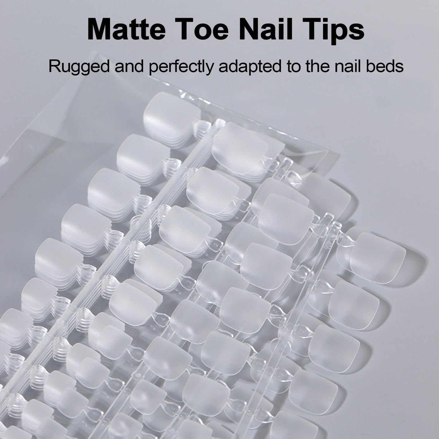 MUSILAN 1500 Pieces False Nails Feet, 15 Sizes Matte Acrylic False Nails Foot, Full Cover Feet Nails, American Nail Tips for Women Girls Salon Manicure Nail Art image number 5