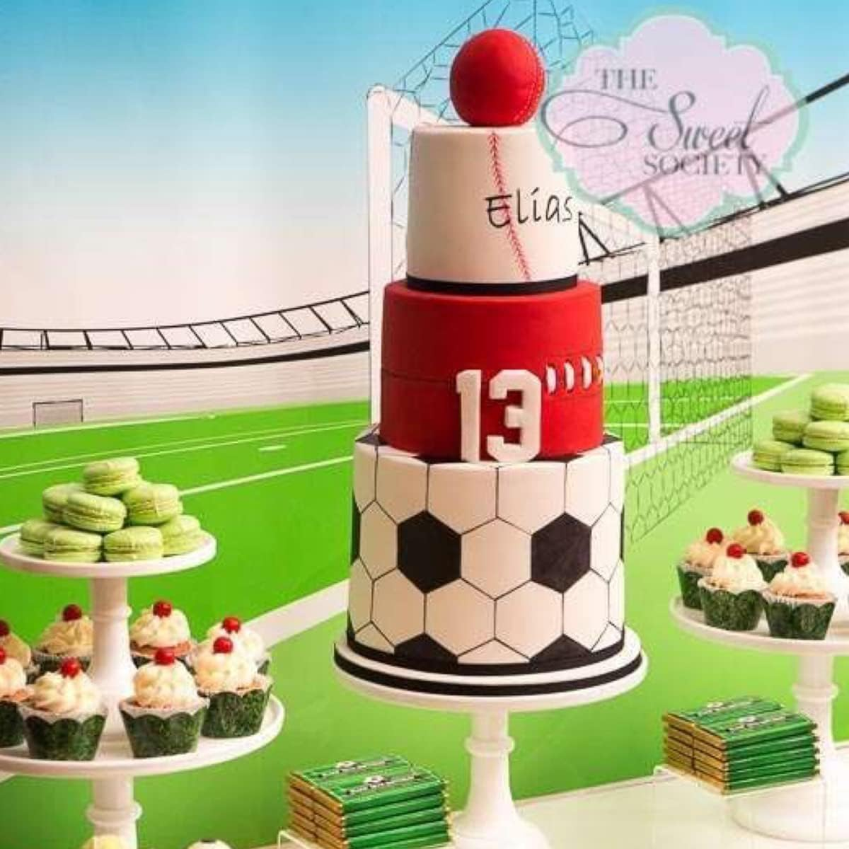 4 Pcs Football Pattern Cookie Cutters 4 Sizes Hexagon Cookie Cutter Plastic Soccer Cake Fondant Cutters for Kitchen Boys Kids DIY Soccer World Cup Sugar Craft Moulds Cake Desserts Decorating Tools image number 1