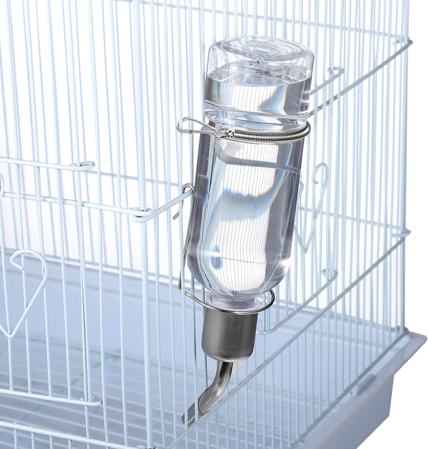 Guinea Pig Water Bottle,Plastic Rabbit Water Dispenser Hanging Small Animals Cage Water Drinking Bottles for Rabbits Chinchillas Ferret Guinea Pigs,350Ml image number 1