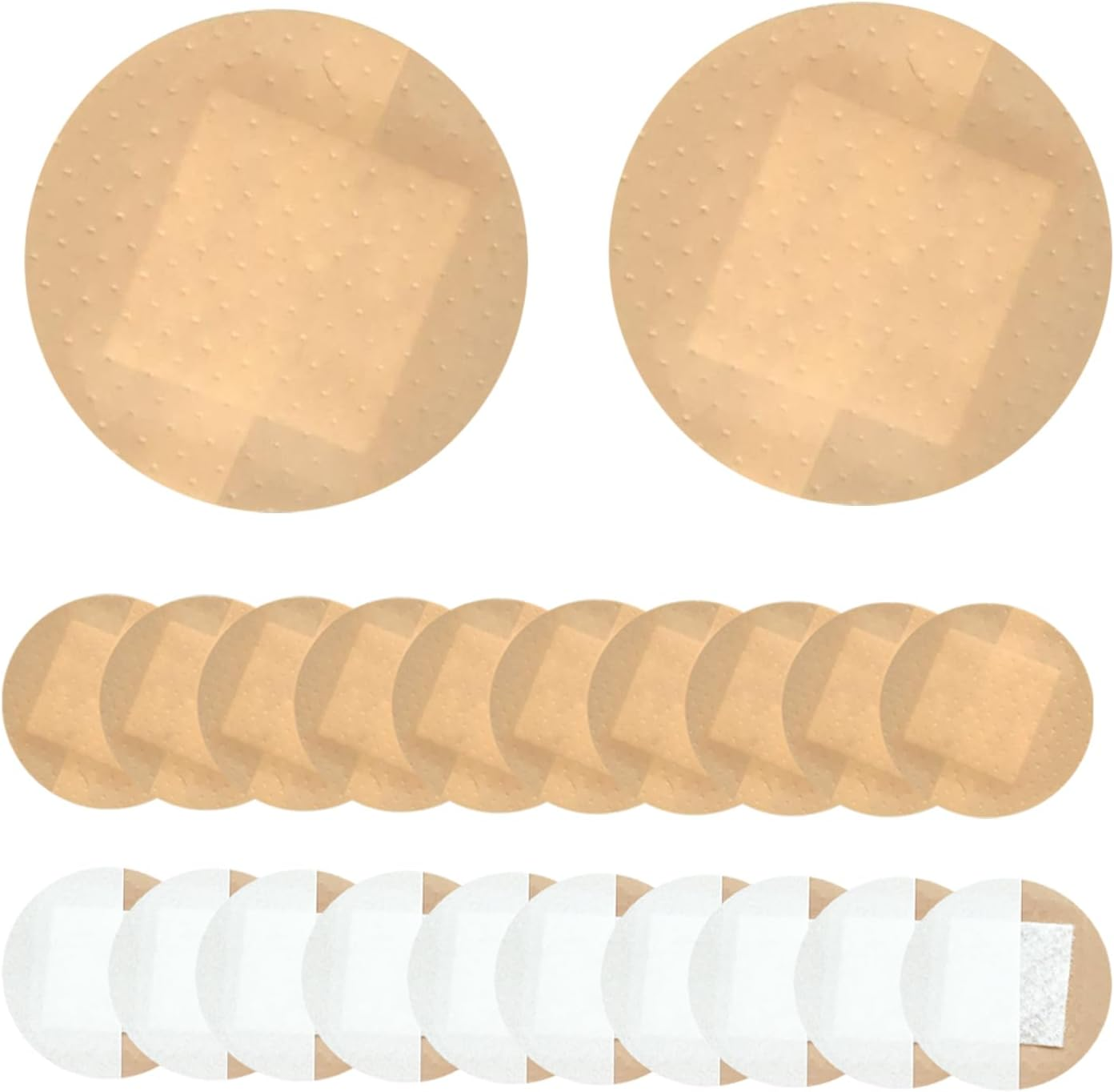 Round 100Pcs Tape Fabric Bandages Hemostasis Adhesive Plaster - Sacral Adhesive Tape with Waterproof for Sacral Tapes Care and Bandage Protection image number 2