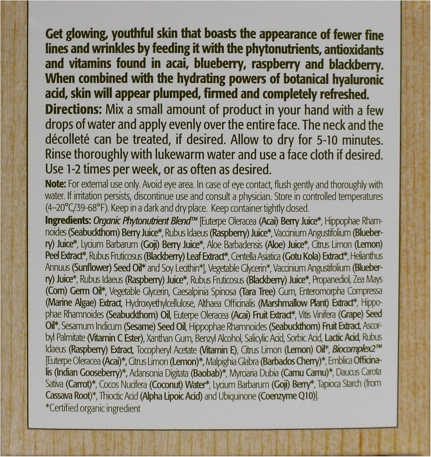 Eminence Firm Skin Acai Masque, 60 Ml