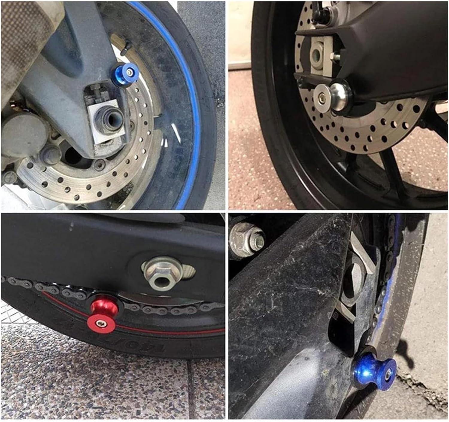 Swingarm Spools for YA&MA&HA MT03 MT-03 MT 03 2005-2023 2022 2021 2020 2019 2018 2017 Motorcycle Parts 6MM Swingarm Slider Spools CNC Stand Screws(Black) image number 6