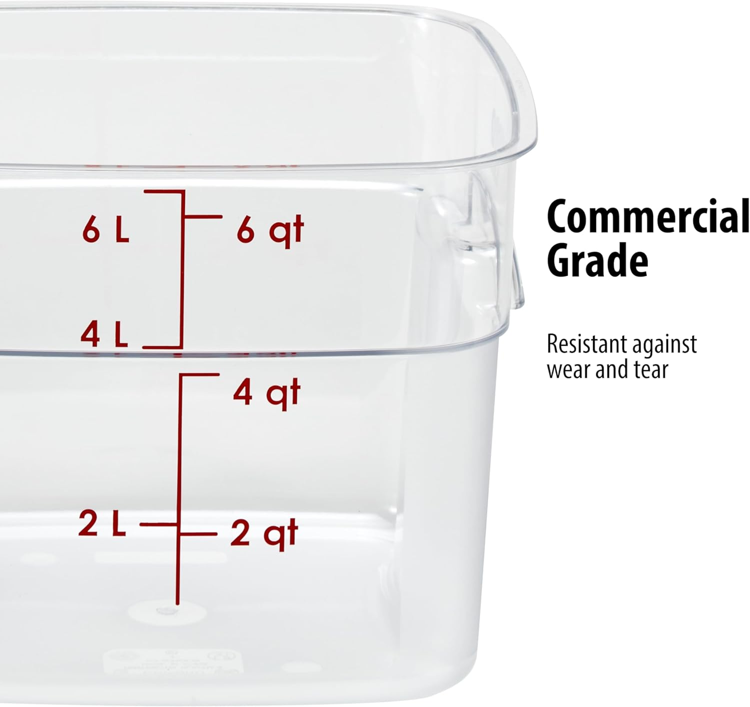 Cambro Polycarbonate Square Food Storage Container, 5.7 Litre Capacity image number 2