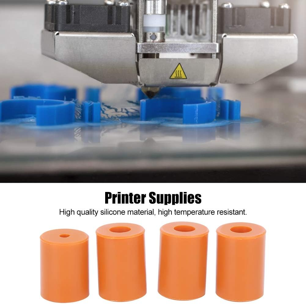 Marhynchus 4Pcs Silicone Hot Bed Leveling Column 3D Printer Hot Bed Mounts Column Fit for Ender-2/Ender 3/Ender 3 Pro/Cr-10/10S PRO Orange image number 1