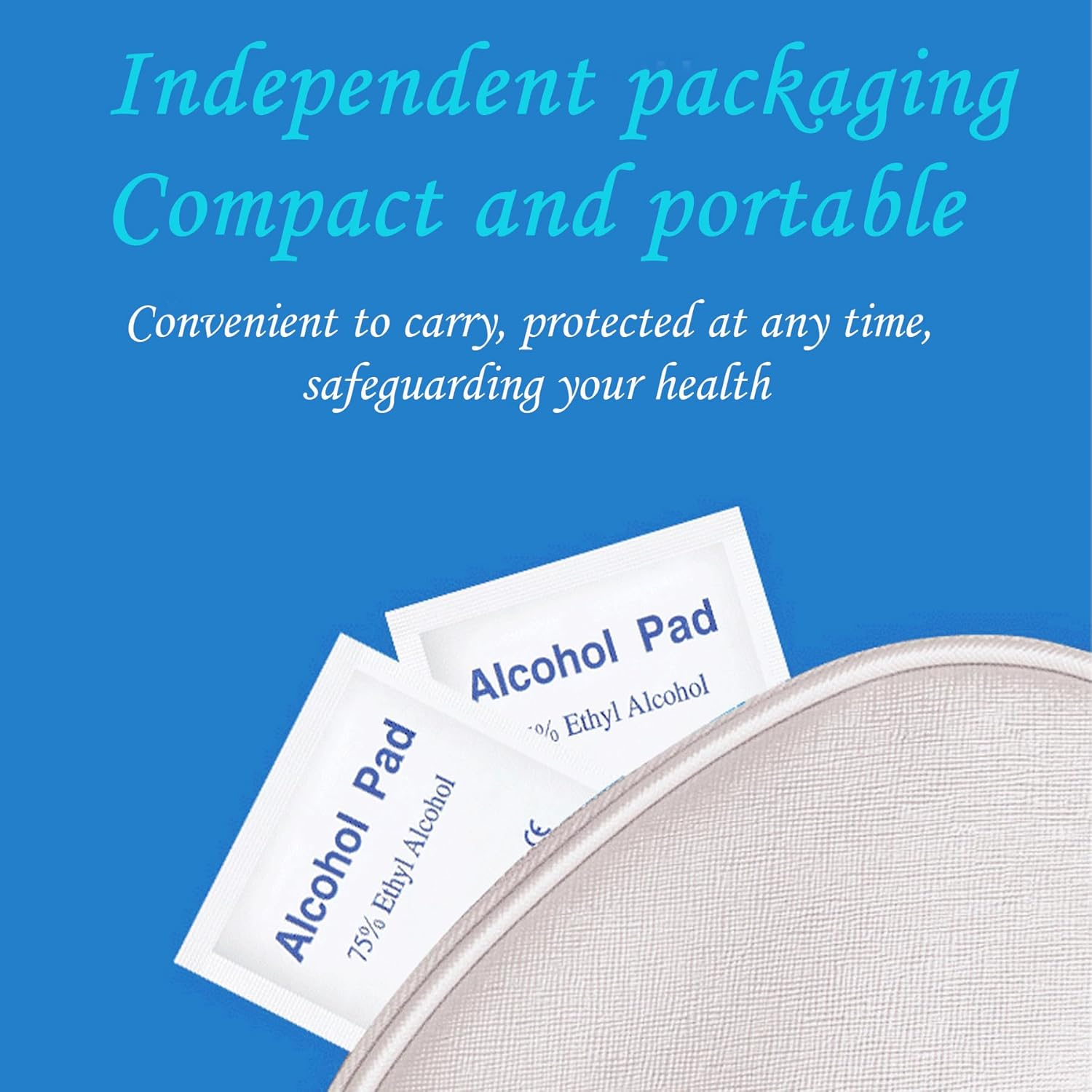 Wakouter Alcohol Pad Swabs Skin Cleansing Wipes Saturated with 75% Ethanol, 100 Pcs Lndividually Wrapped Disposable Alcohol Wipes, Used for Skin Preparation and Equipment Disinfection (6X3Cm) image number 6