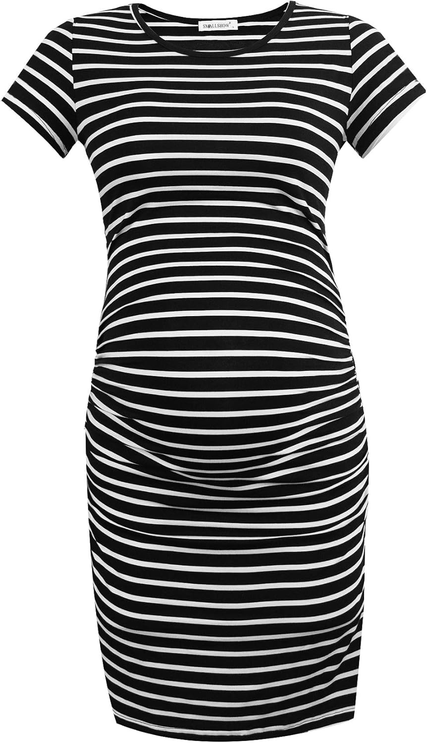Smallshow Women'S Maternity Dress Short Sleeve Maternity Dress Summer image number 4