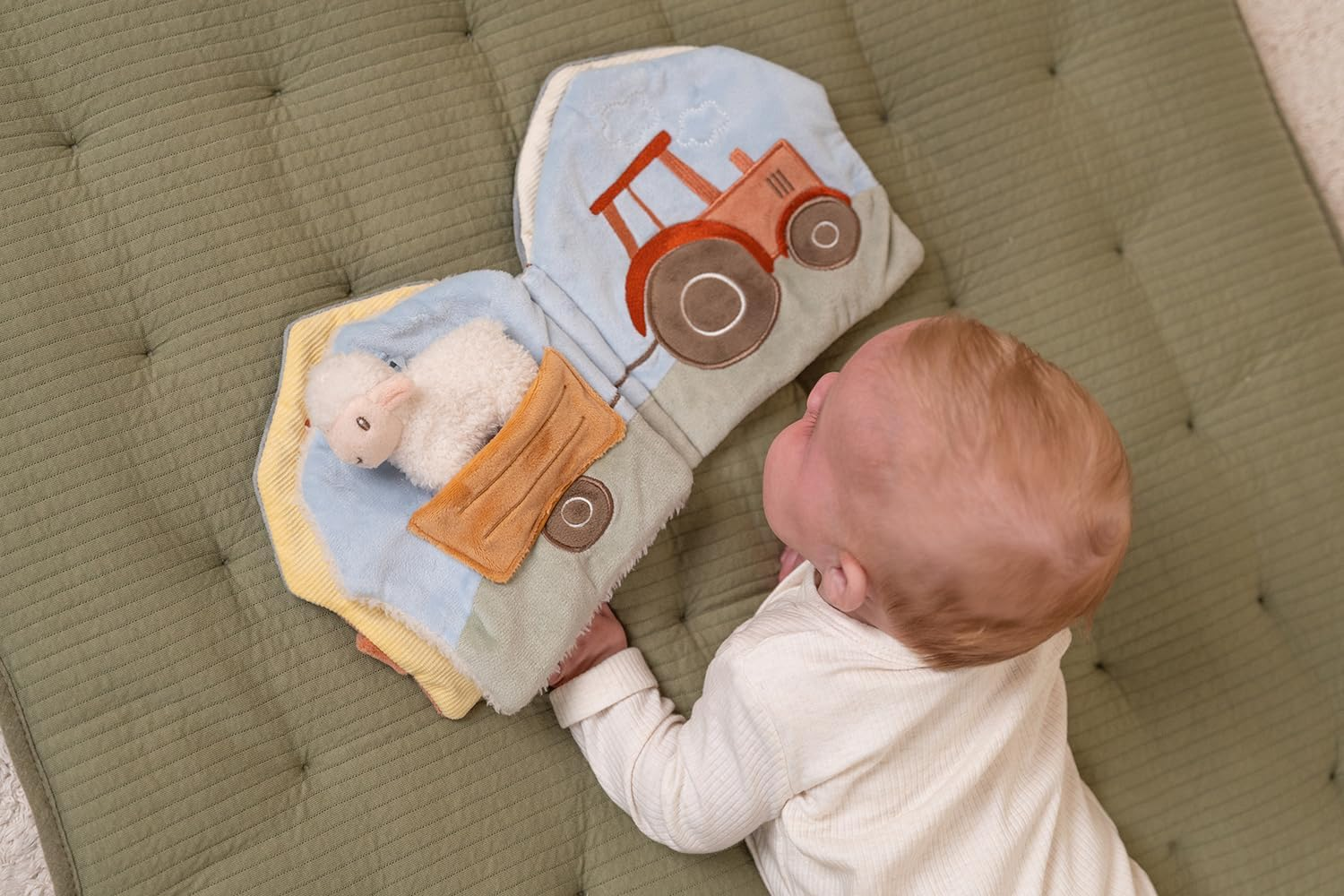 Little Dutch Little Farm Soft Activity Book - Toy - Activity Book - Newborn, Infant - Mirror, Rattle, Labels image number 1