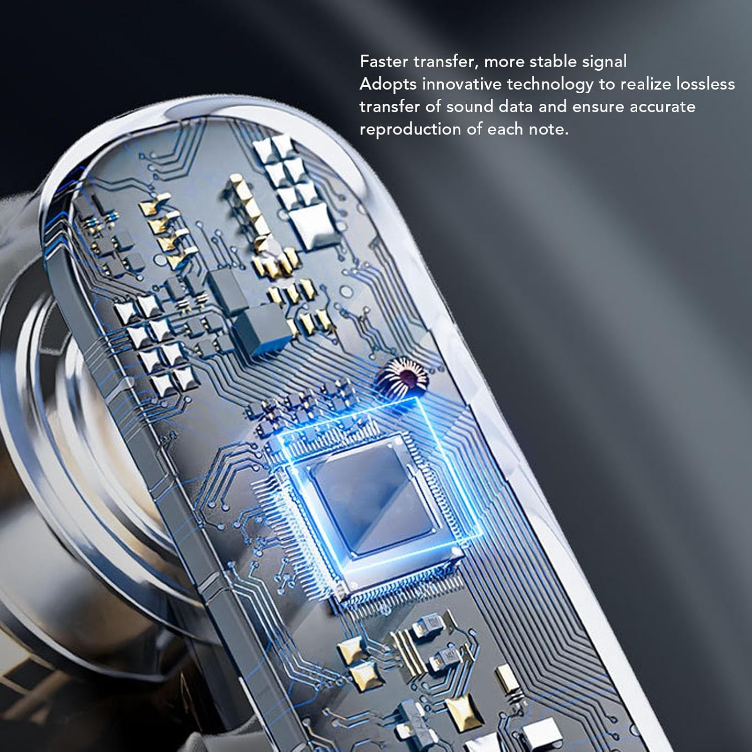 Annadue Intelligent Bluetooth Headset with Touch Screen, Wireless Bluetooth Headphones with Colour Touchscreen and Charging Case, ANC ENC Noise Cancelling, Photography, Bluetooth Earphones image number 5