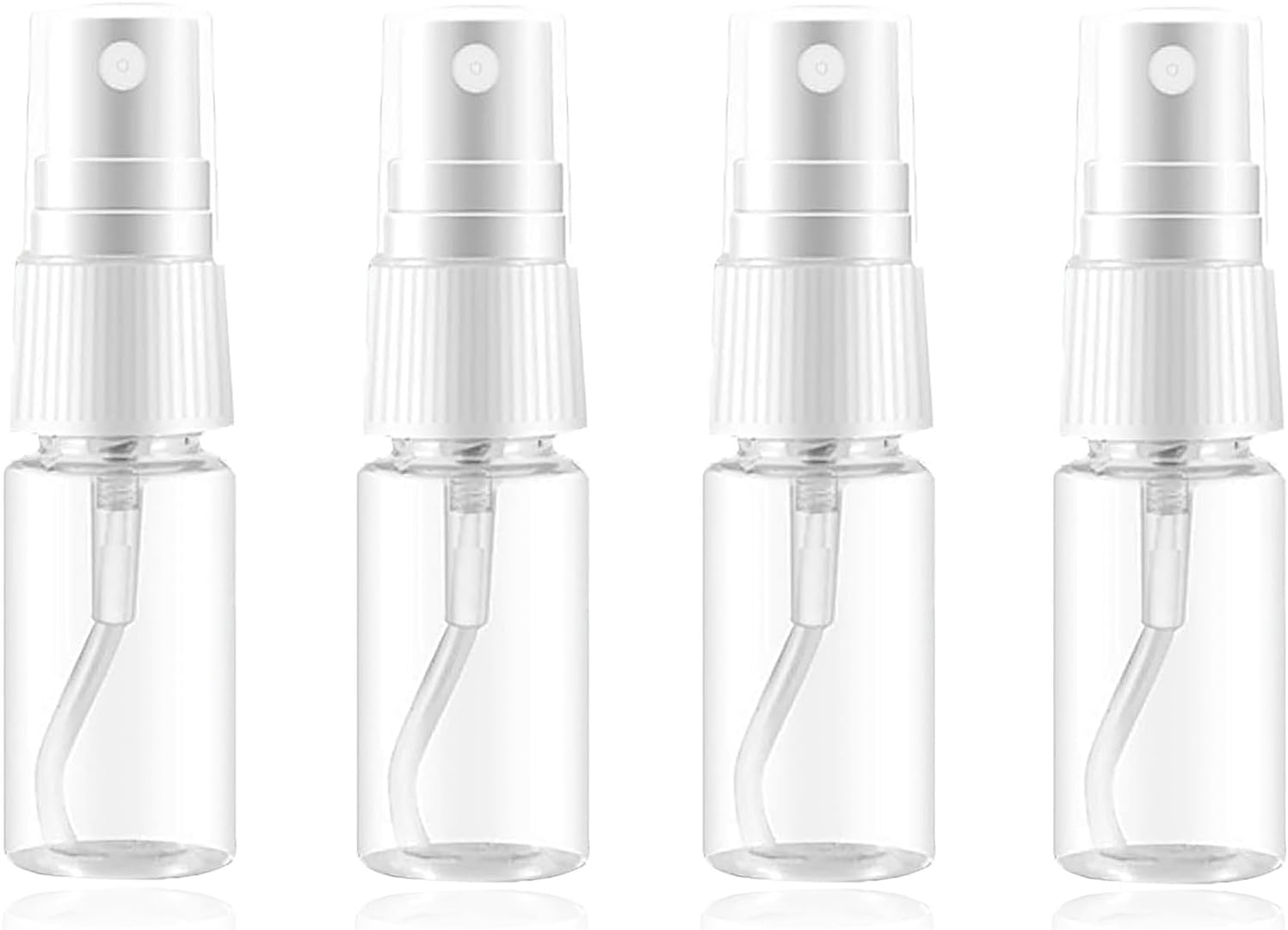 Pack of 4 Small Spray Bottles, Atomiser Spray Bottle, Mini Spray Bottle, Portable Plastic Spray Bottle, Water Spray Bottle, for Filling Perfume, Alcohol, Care Liquid and Cosmetics (15 Ml) image number 1