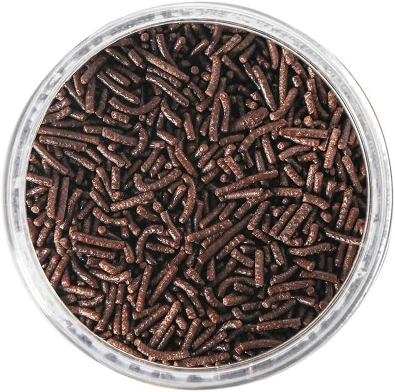 Sprinks Jimmies Chocolate Sprinkles 60G - Edible Cake Sprinkles | Chocolate Sprinkle Jimmies | Sprinkles for Cakes | Cupcake Decorations | Cake Decorating Sprinkles | Baking Sprinkles image number 1