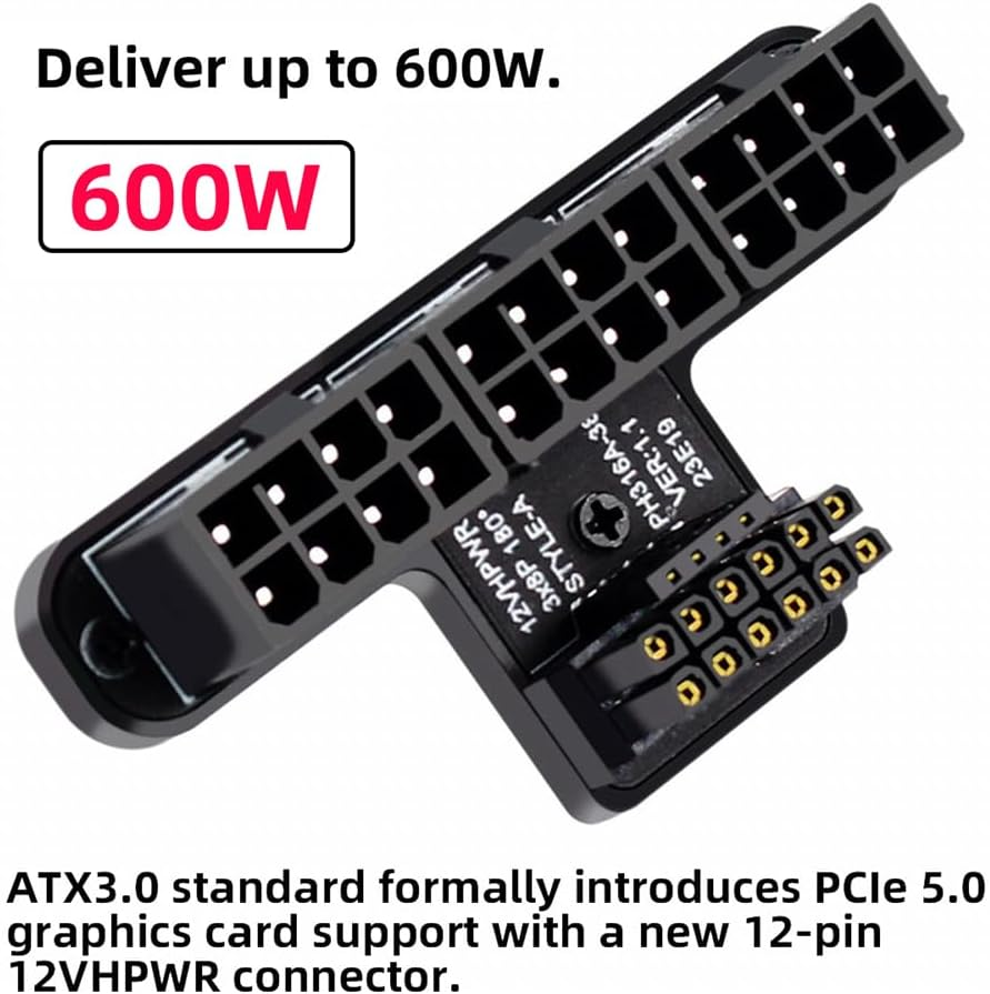 NFHK 12VHPWR ATX3.0 PCI-E 5.0 Power Modular Adapter to Three ATX 8P for 4080 5090TI 16Pin 12+4P Graphics Card with 90 Degree Angle image number 6